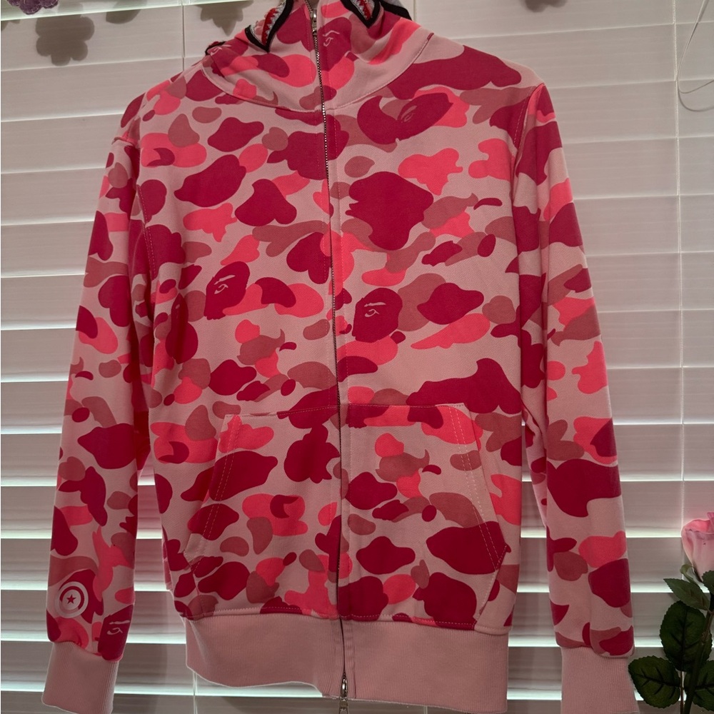 Bape Pink Camo Zip-Up Jacket